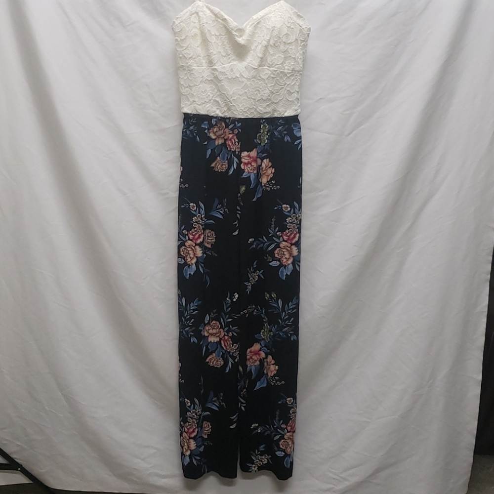 Candies Lace Bodice Bra Cup Jumpsuit